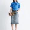 Bedruckte Seiden-Bluse mit Krawattenkragen Bedruckte Seiden-Bluse mit Krawattenkragen