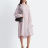 Bedrucktes Midikleid aus Seide und Baumwolle