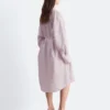 Bedrucktes Midikleid aus Seide und Baumwolle