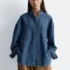 Übergroße Jeans-Bluse Übergroße Jeans-Bluse