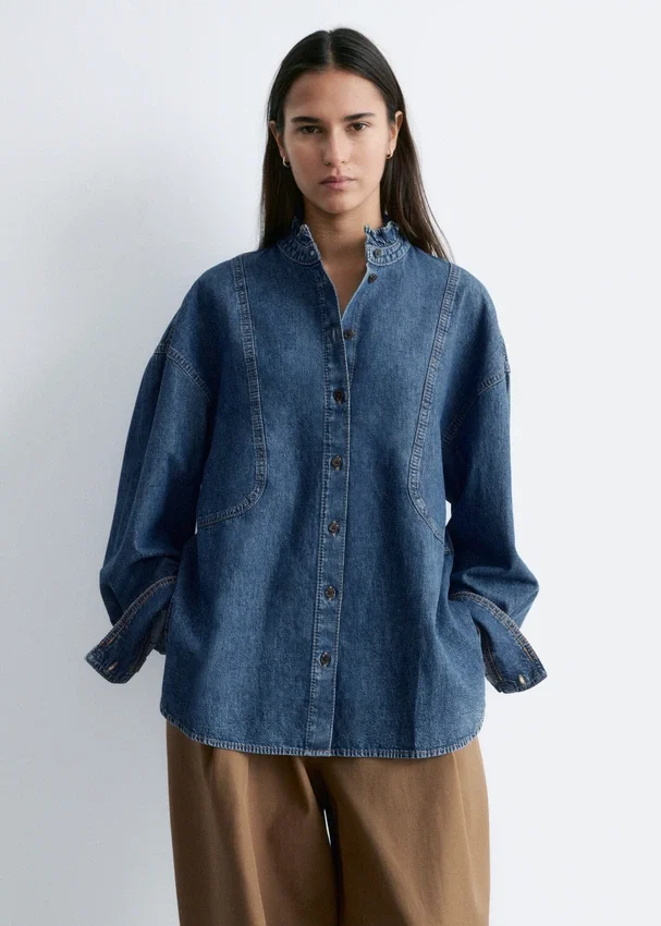 Übergroße Jeans-Bluse Übergroße Jeans-Bluse