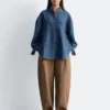 Übergroße Jeans-Bluse Übergroße Jeans-Bluse