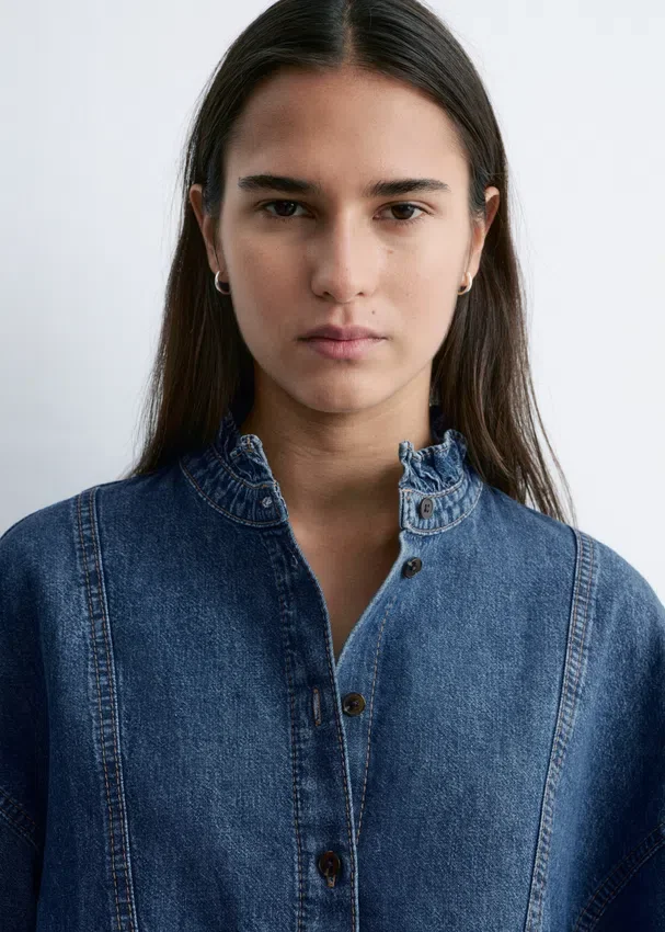 Übergroße Jeans-Bluse Übergroße Jeans-Bluse