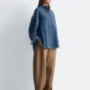 Übergroße Jeans-Bluse Übergroße Jeans-Bluse