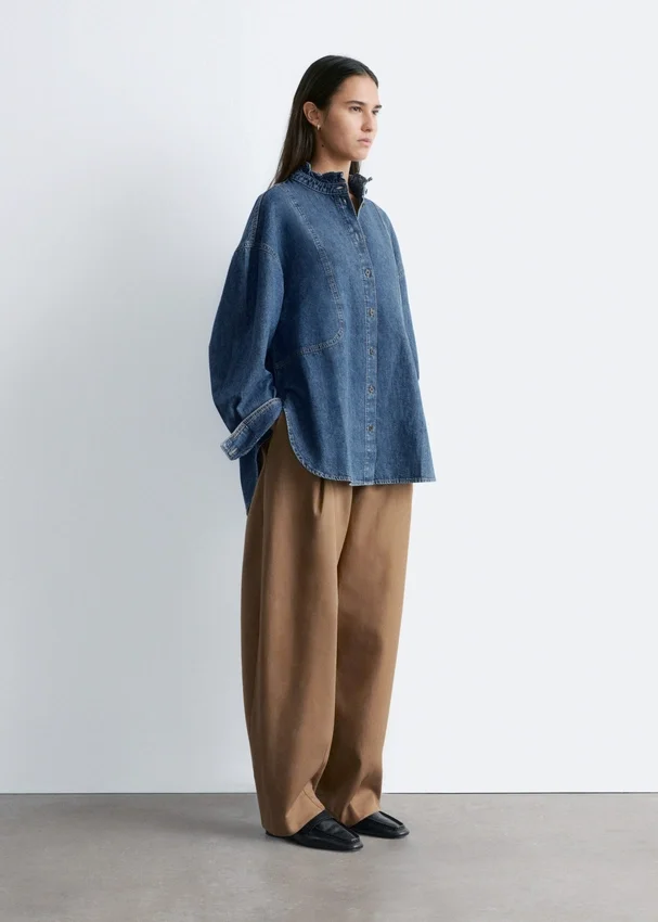 Übergroße Jeans-Bluse Übergroße Jeans-Bluse