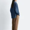 Übergroße Jeans-Bluse Übergroße Jeans-Bluse