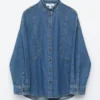 Übergroße Jeans-Bluse Übergroße Jeans-Bluse