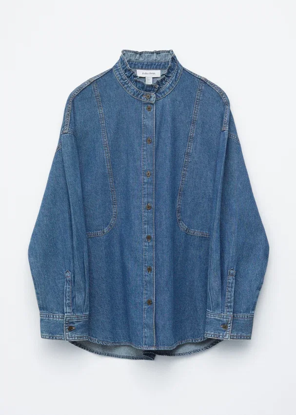 Übergroße Jeans-Bluse Übergroße Jeans-Bluse