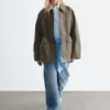 Übergroße Utility-Jacke mit Kordelzug