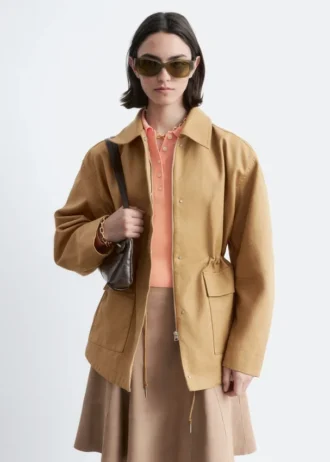 Übergroße Utility-Jacke mit Kordelzug