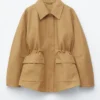 Übergroße Utility-Jacke mit Kordelzug