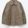 Übergroße Utility-Jacke mit Kordelzug