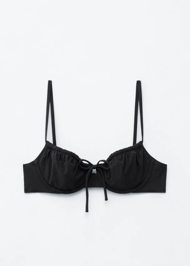 Bikini-Oberteil mit Bügel und Schleifendetail Bikini-Oberteil mit Bügel und Schleifendetail