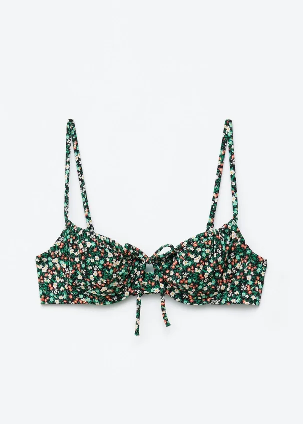 Bikini-Oberteil mit Bügel und Schleifendetail Bikini-Oberteil mit Bügel und Schleifendetail