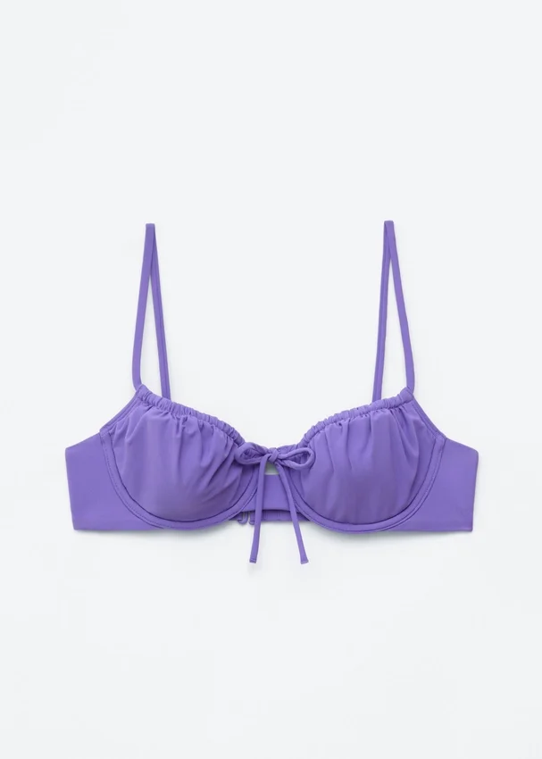 Bikini-Oberteil mit Bügel und Schleifendetail Bikini-Oberteil mit Bügel und Schleifendetail