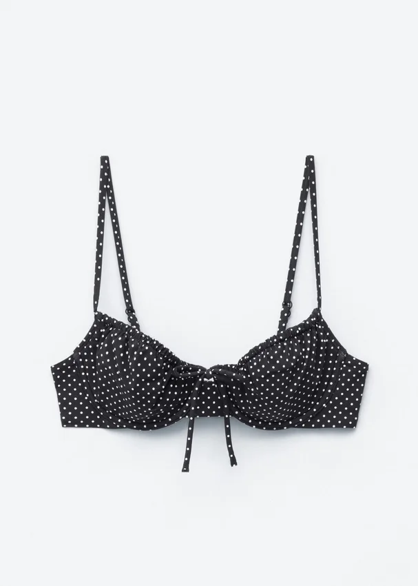 Bikini-Oberteil mit Bügel und Schleifendetail Bikini-Oberteil mit Bügel und Schleifendetail