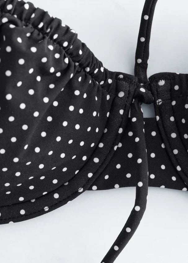 Bikini-Oberteil mit Bügel und Schleifendetail Bikini-Oberteil mit Bügel und Schleifendetail