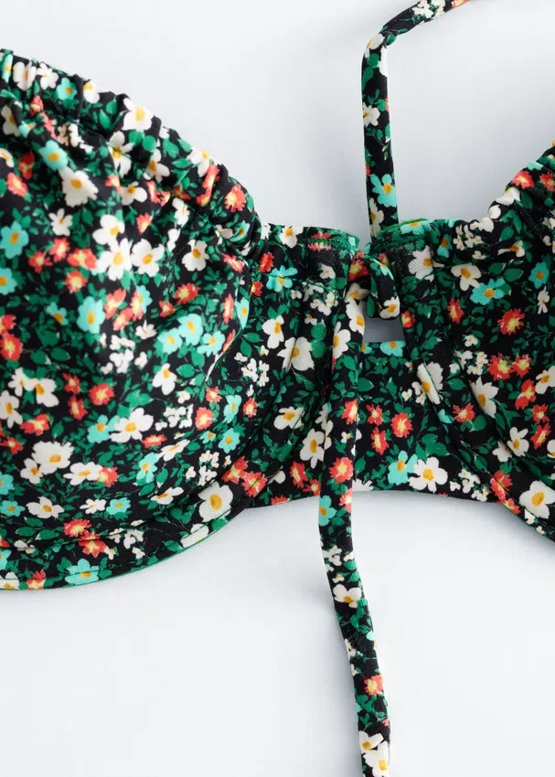 Bikini-Oberteil mit Bügel und Schleifendetail Bikini-Oberteil mit Bügel und Schleifendetail