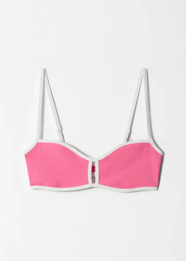 Bikini-Oberteil mit Kontrastbesatz Bikini-Oberteil mit Kontrastbesatz