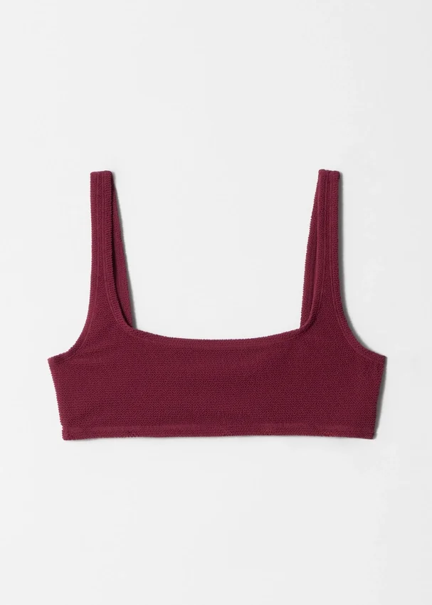 Bikini-Oberteil mit strukturiertem, quadratischem Ausschnitt Bikini-Oberteil mit strukturiertem, quadratischem Ausschnitt