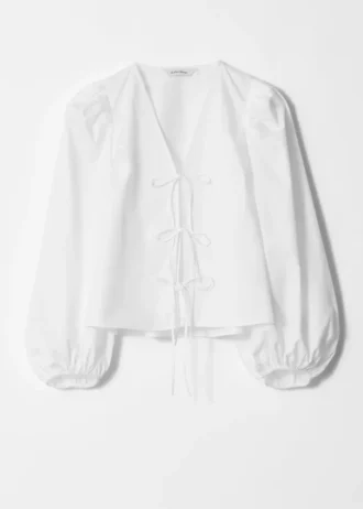 Bluse mit Bindeband Bluse mit Bindeband