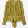 Bluse mit gerafftem Gürtel Bluse mit gerafftem Gürtel