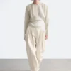 Bluse mit gerafftem Gürtel Bluse mit gerafftem Gürtel