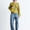 Bluse mit gerafftem Gürtel Bluse mit gerafftem Gürtel