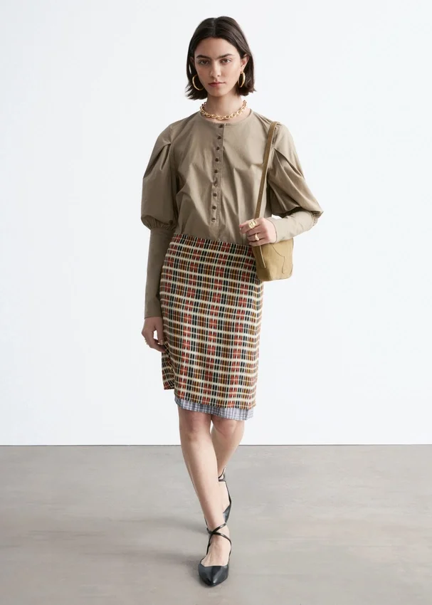 Bluse mit Puffärmeln Bluse mit Puffärmeln