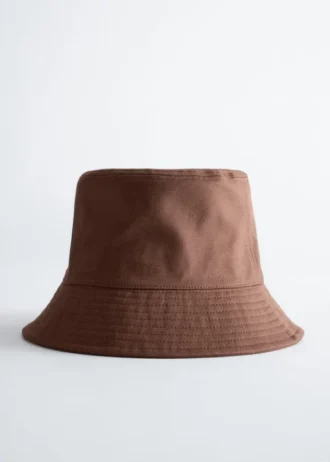 Bucket Hat aus Baumwolle und Leinen