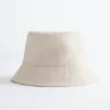 Bucket Hat aus Baumwolle und Leinen