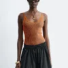 Camisole aus Rippstrick Camisole aus Rippstrick