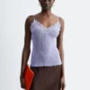 Camisole aus Rippstrick mit Spitze Camisole aus Rippstrick mit Spitze