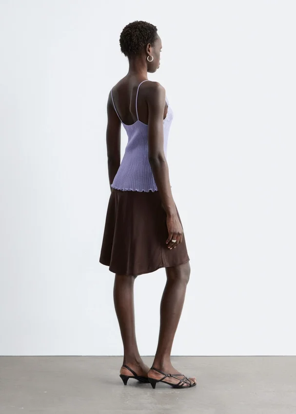 Camisole aus Rippstrick mit Spitze Camisole aus Rippstrick mit Spitze