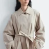 Car Coat mit Gürtel
