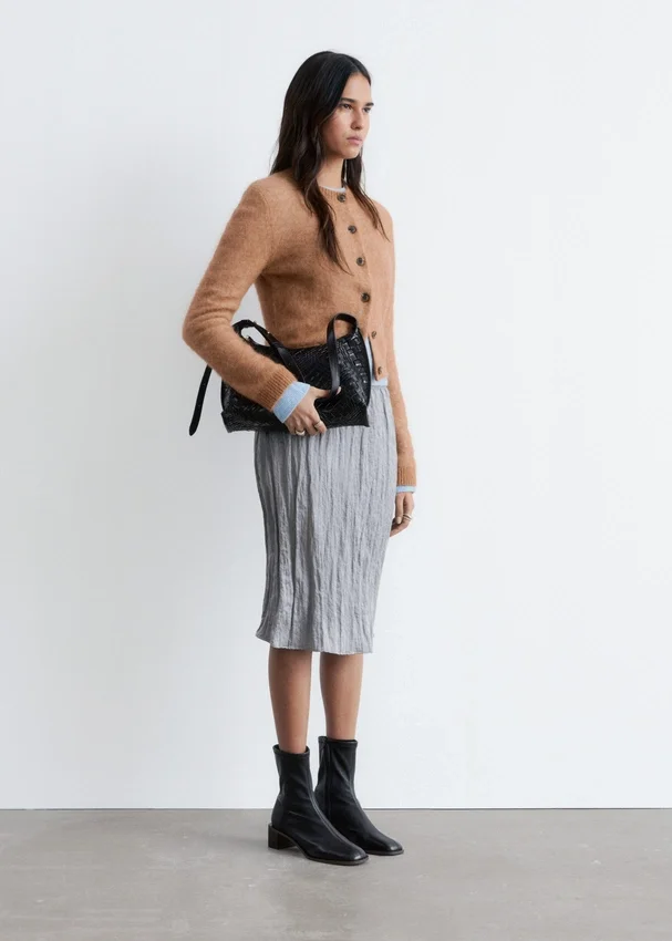 Cardigan aus gebürsteter Mohairmischung Cardigan aus gebürsteter Mohairmischung