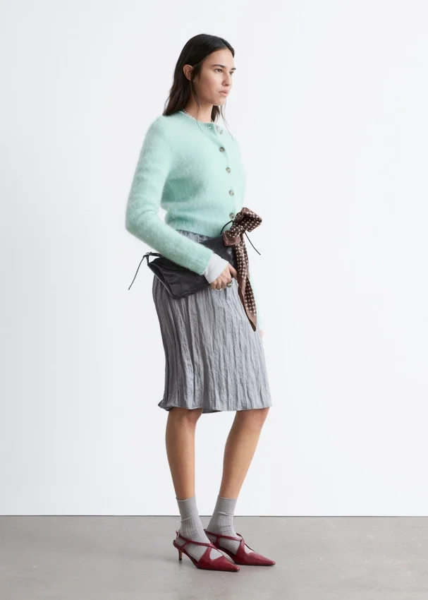 Cardigan aus gebürsteter Mohairmischung Cardigan aus gebürsteter Mohairmischung
