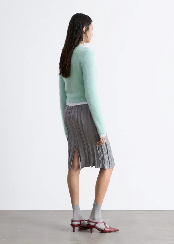 Cardigan aus gebürsteter Mohairmischung Cardigan aus gebürsteter Mohairmischung