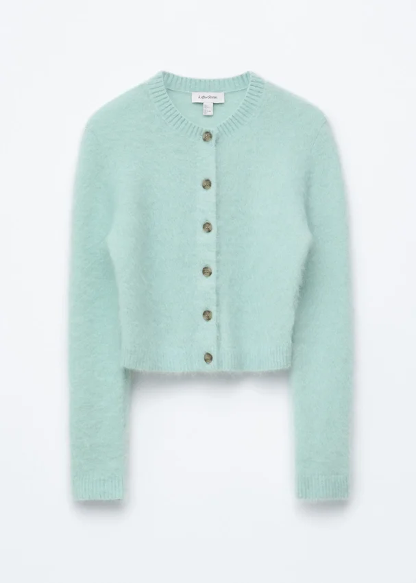 Cardigan aus gebürsteter Mohairmischung Cardigan aus gebürsteter Mohairmischung