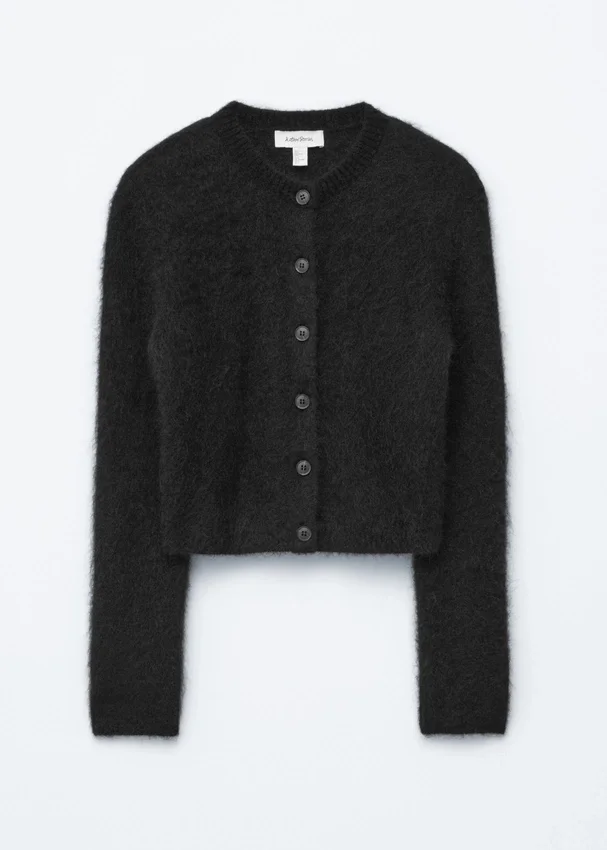 Cardigan aus gebürsteter Mohairmischung Cardigan aus gebürsteter Mohairmischung