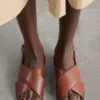 Crossover-Ledersandalen