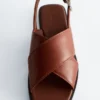 Crossover-Ledersandalen