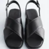 Crossover-Ledersandalen