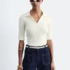 Denim-Shorts mit hoher Taille