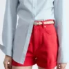 Denim-Shorts mit hoher Taille Denim-Shorts mit hoher Taille
