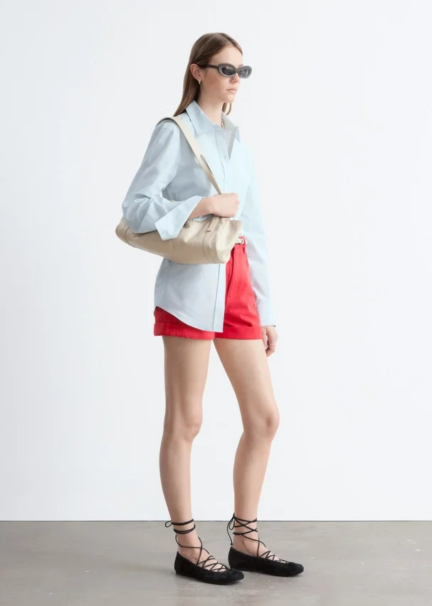 Denim-Shorts mit hoher Taille Denim-Shorts mit hoher Taille