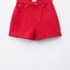 Denim-Shorts mit hoher Taille Denim-Shorts mit hoher Taille