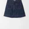 Denim-Shorts mit hoher Taille