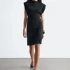 Drapiertes Jersey-Minikleid