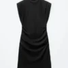 Drapiertes Jersey-Minikleid